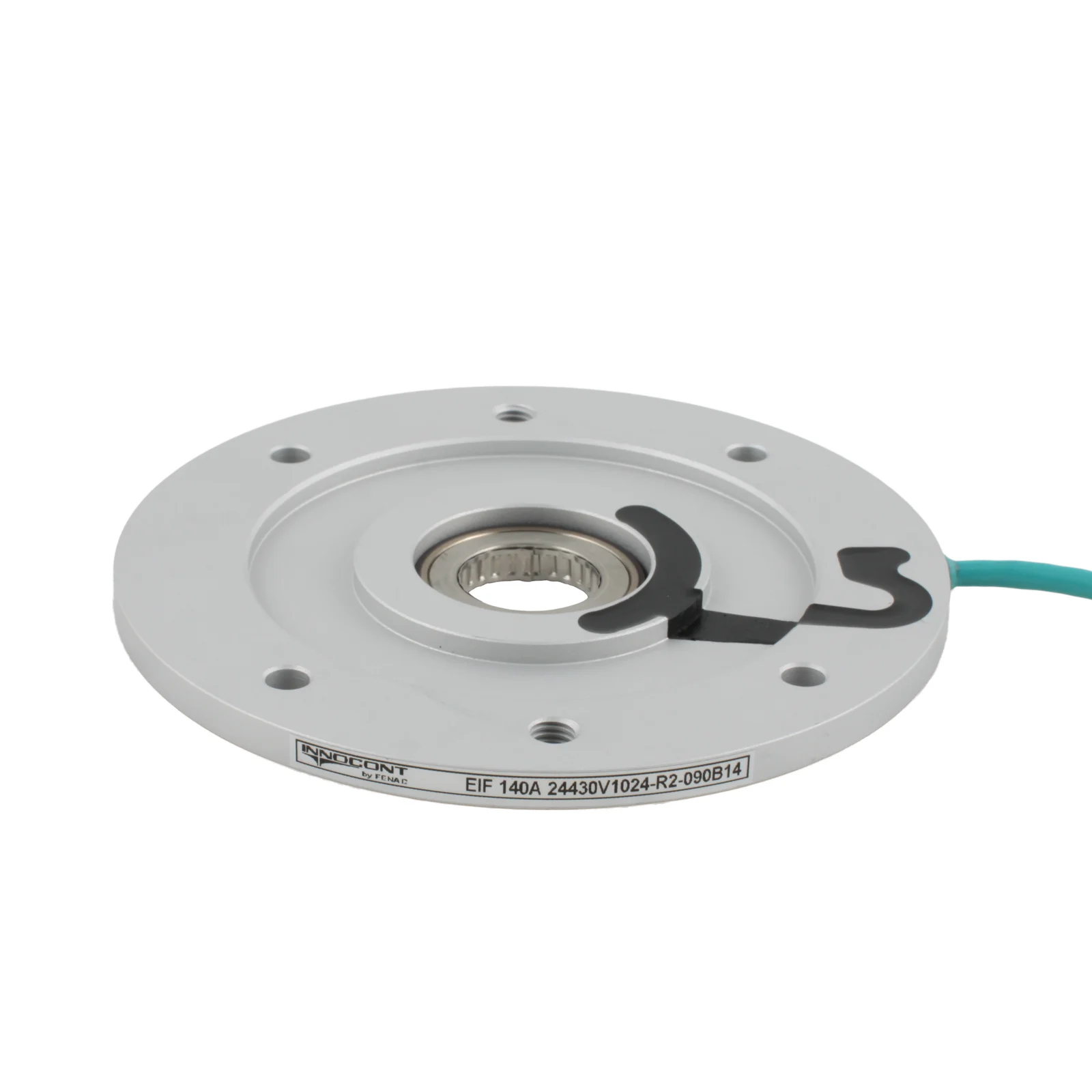 innocont EIF 90A 11430V1024-R2-063B14 — Фланцевый энкодер INNOCONT D=90, алюминиевый, полый вал 11мм, 1024 имп/об, 5...30VDC, TTL/HTL, IP67, кабель 2м, 63 габарит двигателя с фланцем B14