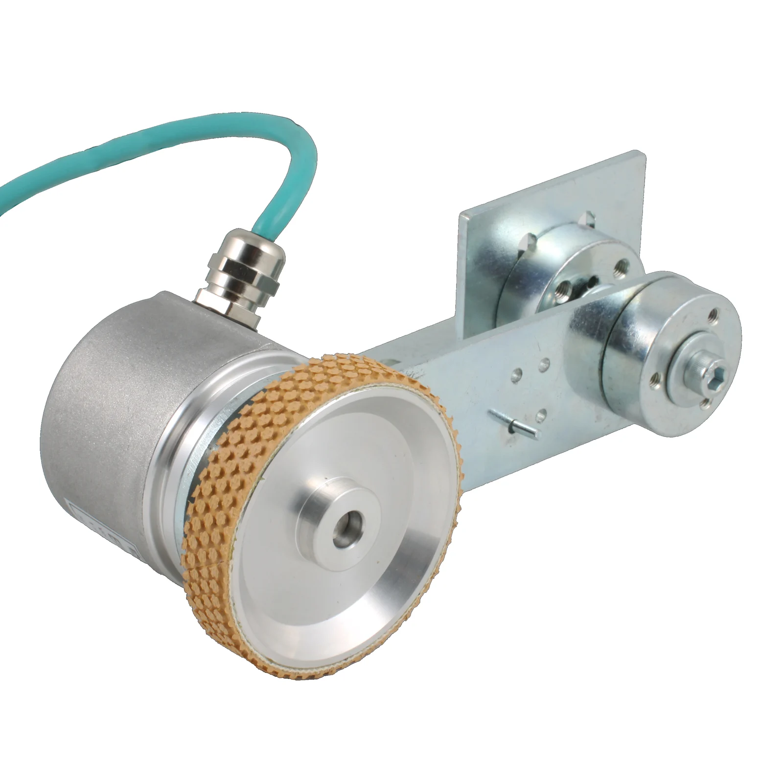 innocont EIM 5020OR1-R2 — Инкрементальный энкодер INNOCONT D=50мм с мерным колесом L=200мм, контактная поверхность - резина, профиль ребристый, 1имп/1мм, 5…30VDC, выход HTL, IP64, -20…+85°C, радиальный кабель 2м