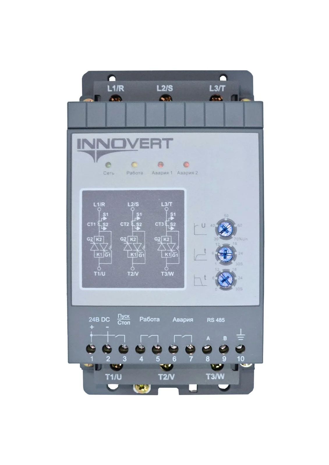 innovert SSD222A43E — Устройство плавного пуска INNOVERT SSD222A43E, 2,2кВт, 380В, 4.5А