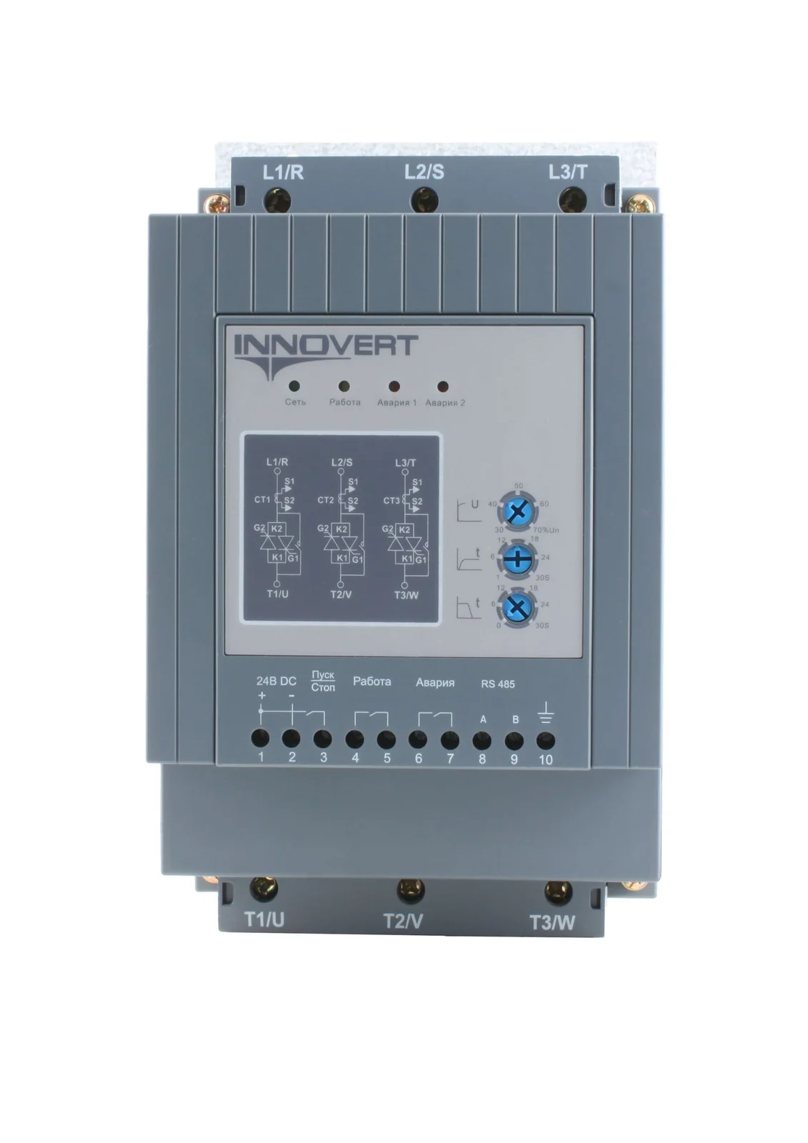 innovert SSD153A43E — Устройство плавного пуска INNOVERT SSD153A43E, 15кВт, 380В, 30А