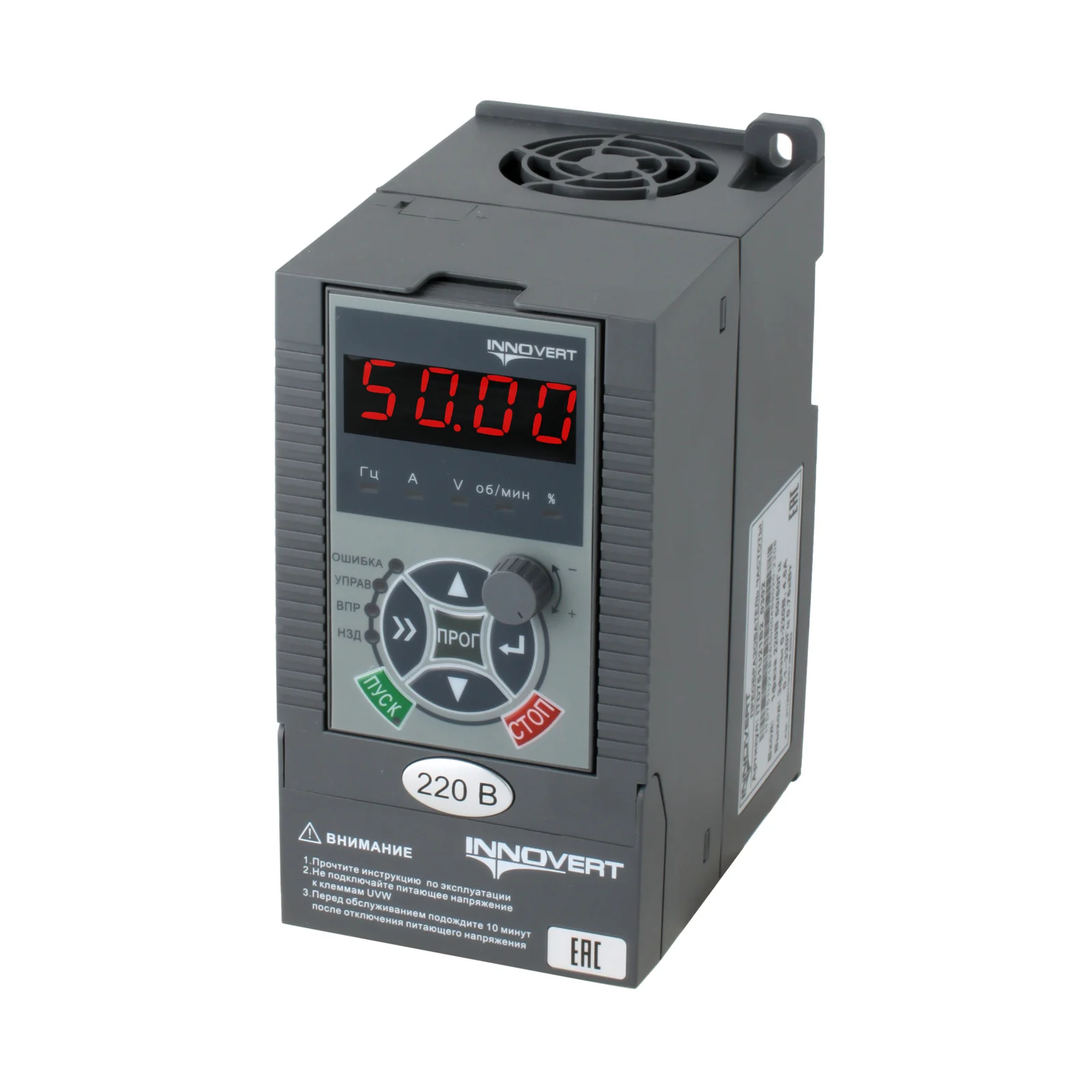 innovert ITD551U21B2_0302 — Преобразователь частоты векторный INNOVERT ITD551U21B2, 0,55кВт, 220В, 3.5А