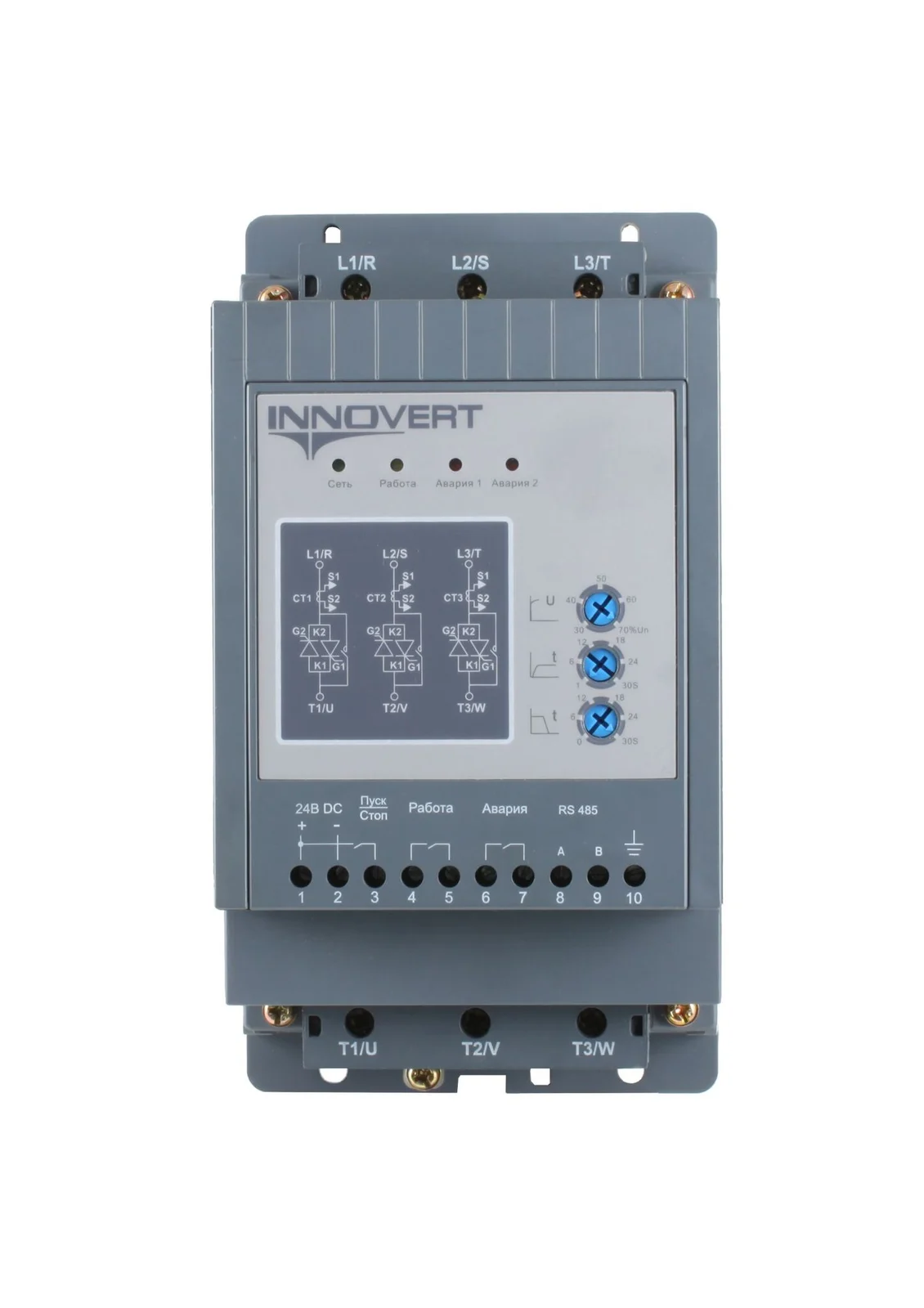 innovert SSD752A43E — Устройство плавного пуска INNOVERT SSD752A43E, 7,5кВт, 380В, 15А